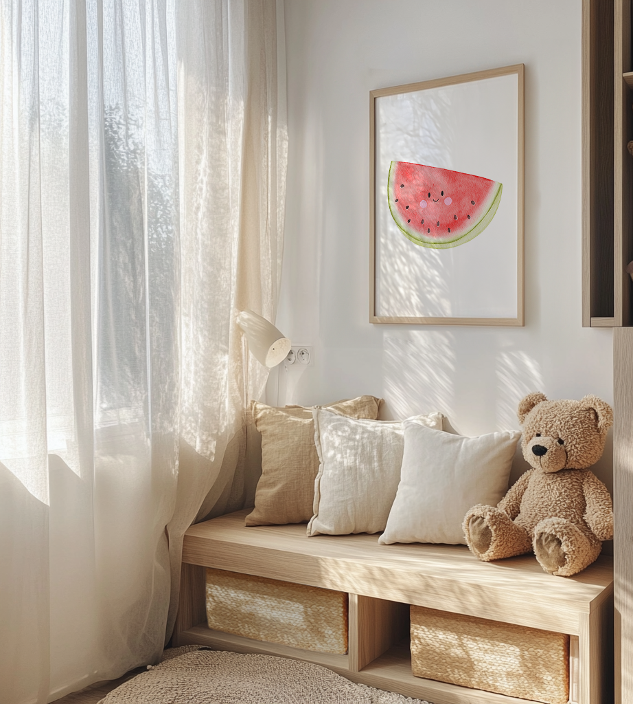 Kinderposter Wassermelone inkl. Rahmen