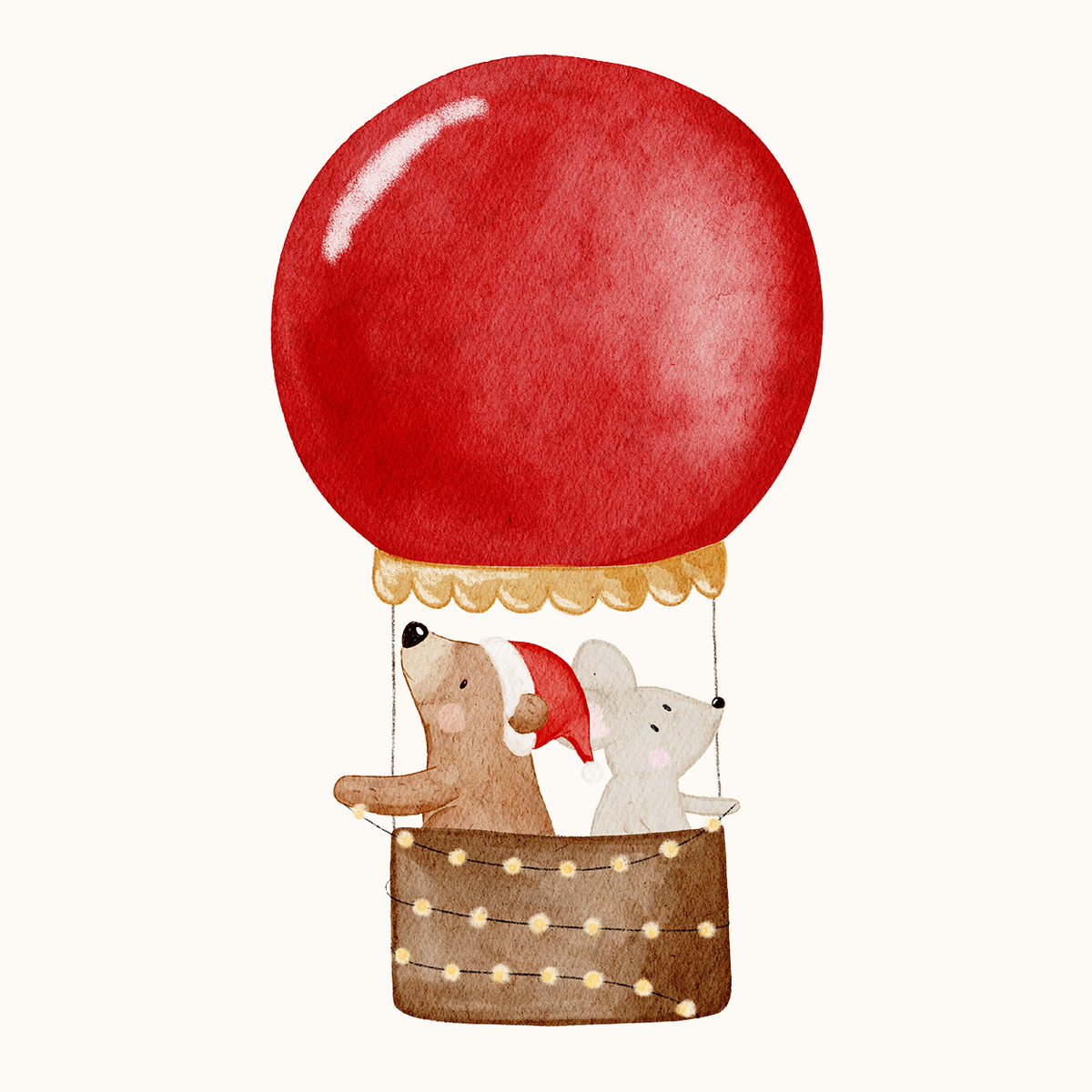 Hej Hanni Bügelbild Weihnachten Heißluftballon Weihnachtskugel