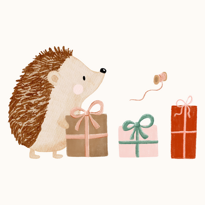 Hej Hanni Bügelbild Weihnachten Igel Geschenke