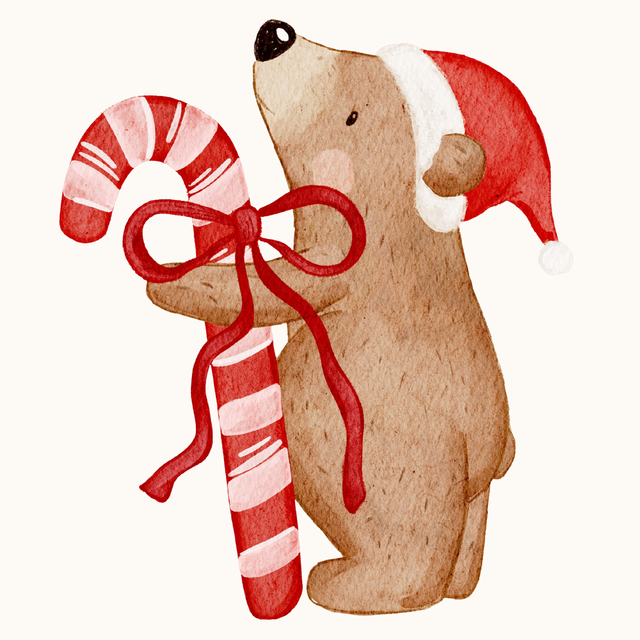 Hej Hanni Bügelbild Weihnachten Kleiner Bär Zuckerstange