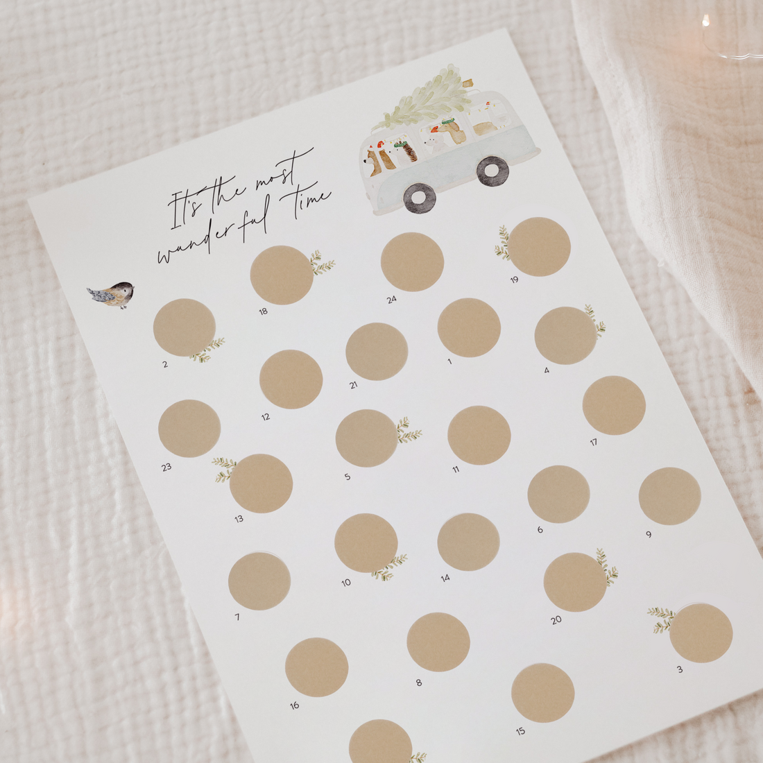 Hej Hanni Adventskalender zum Freirubbeln Weihnachtsbus