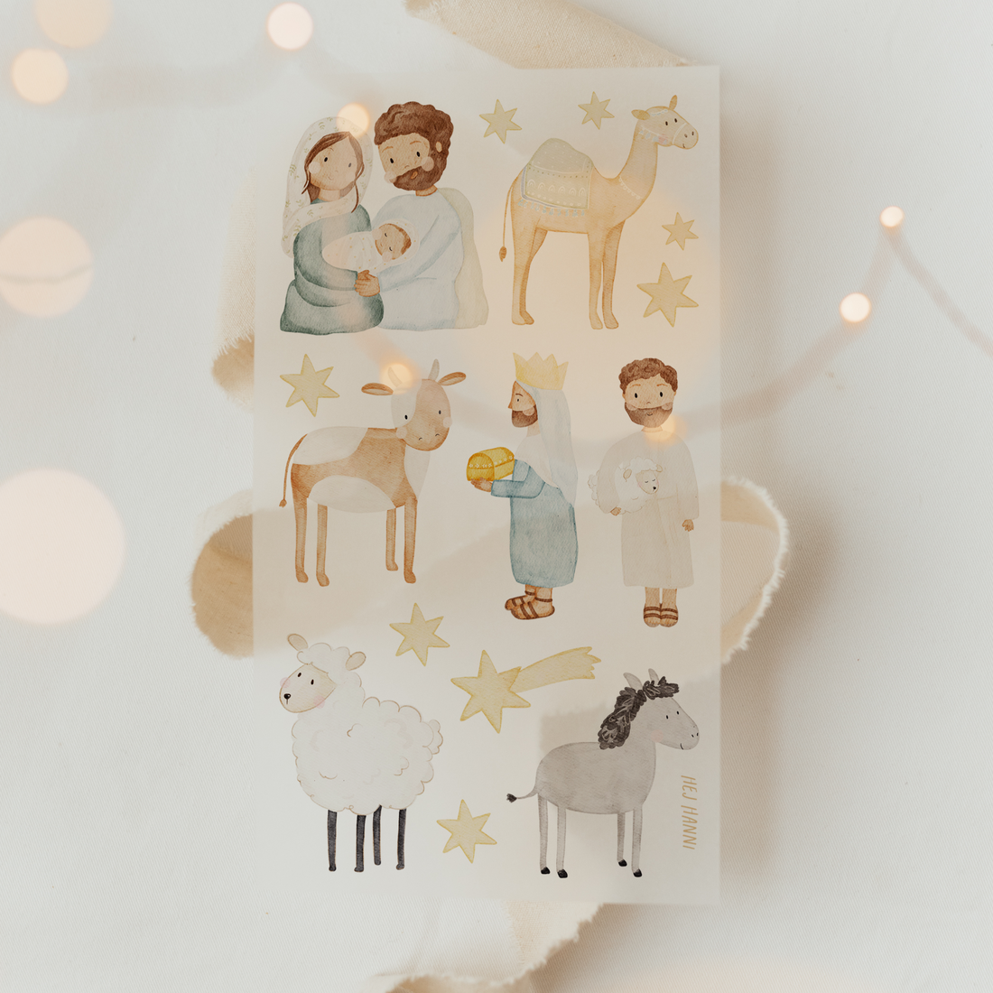 Hej Hanni Bügelbilderset Weihnachtsgeschichte 14x25cm
