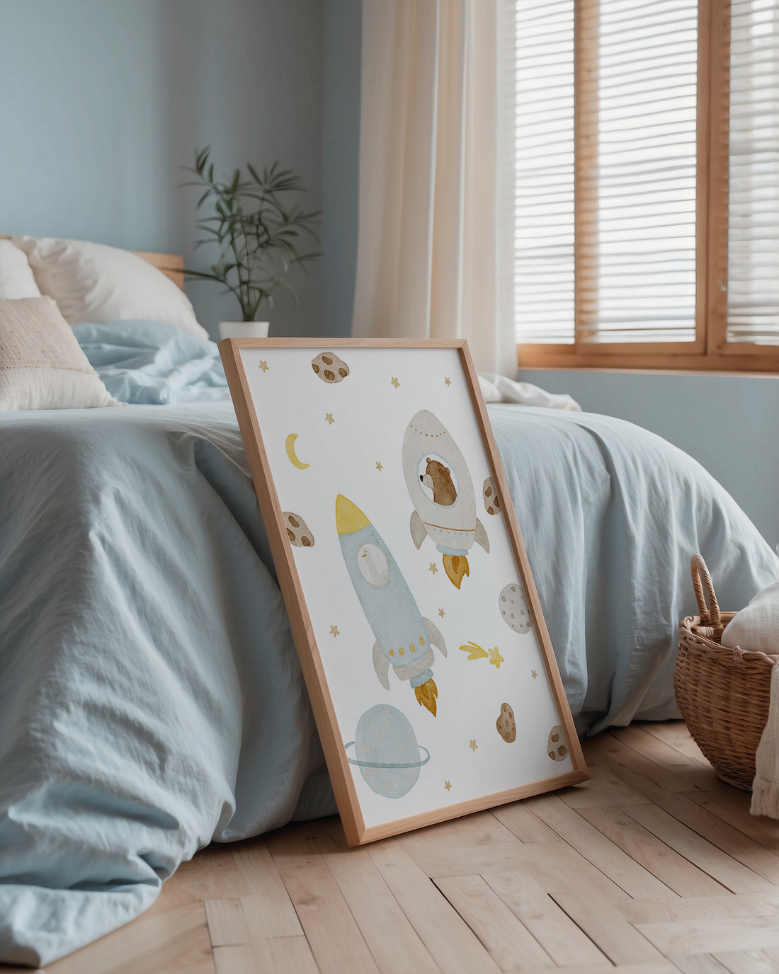 Kinderposter Weltraum Bär & Gans