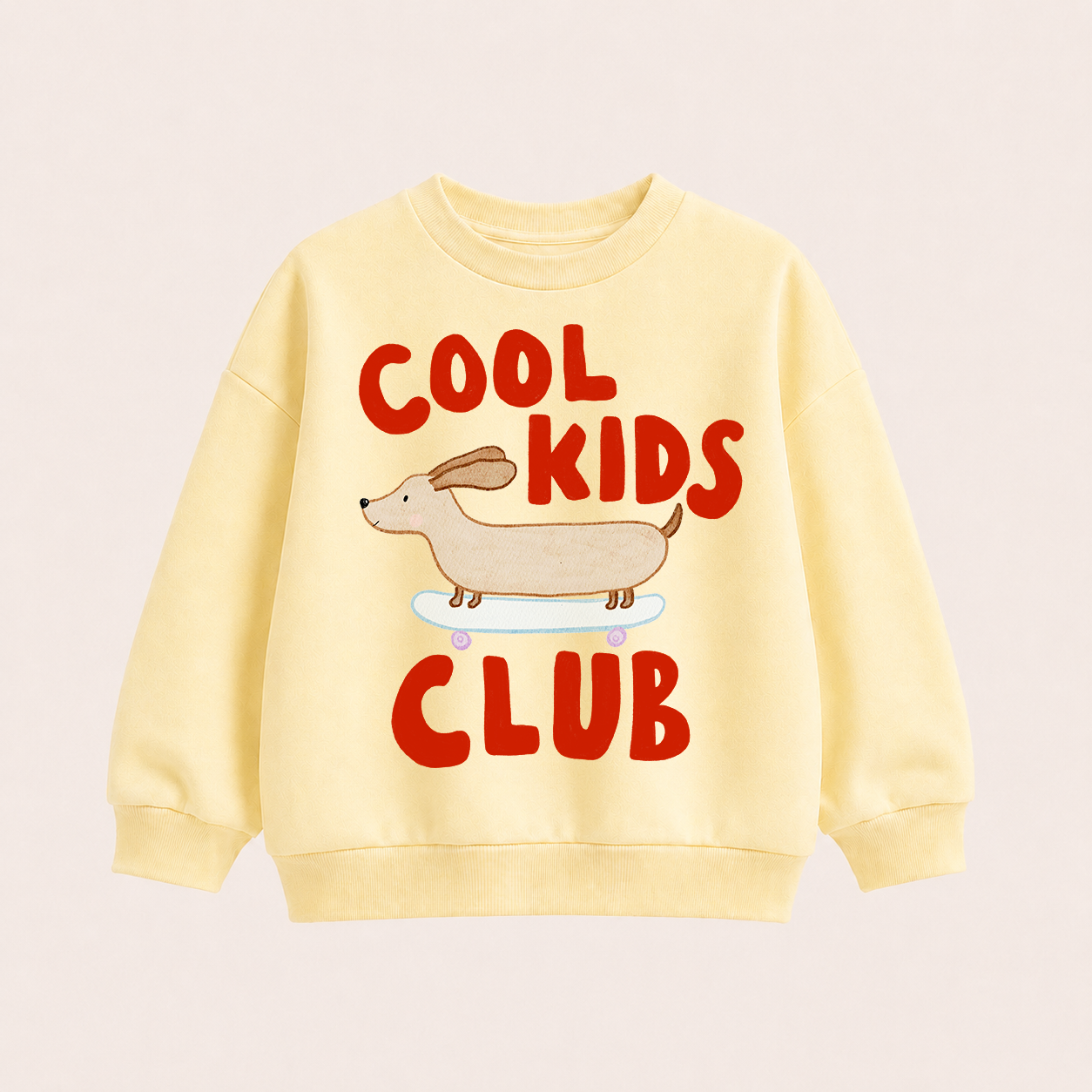 Großes Bügelbild Cool Kids Club Dackel