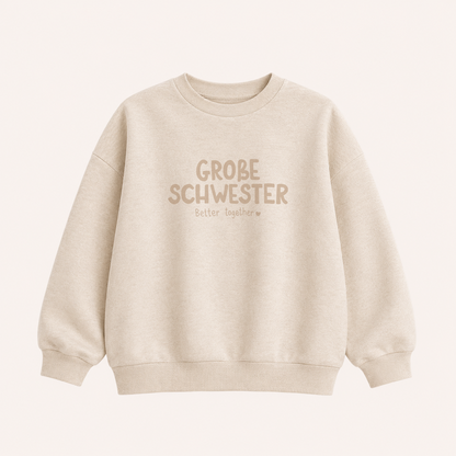 Großes Bügelbild Geschwister