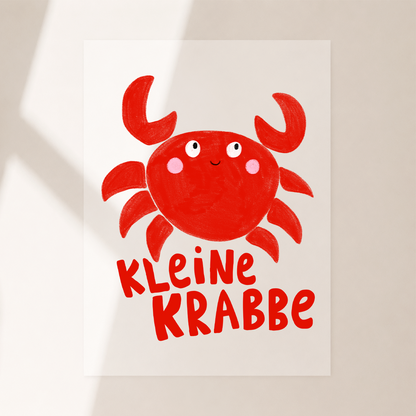 Großes Bügelbild Kleine Krabbe