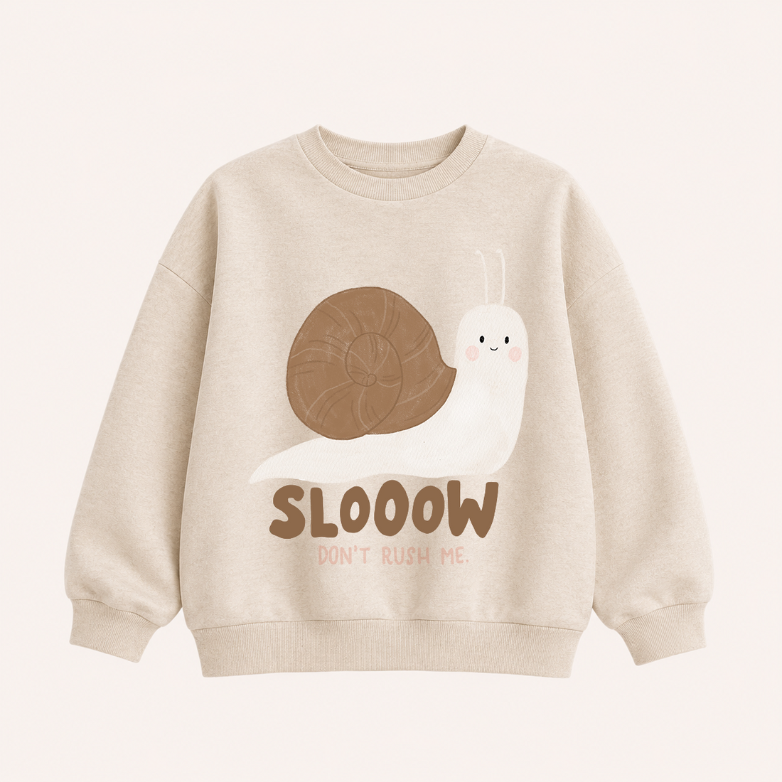 Großes Bügelbild Schnecke SLOW