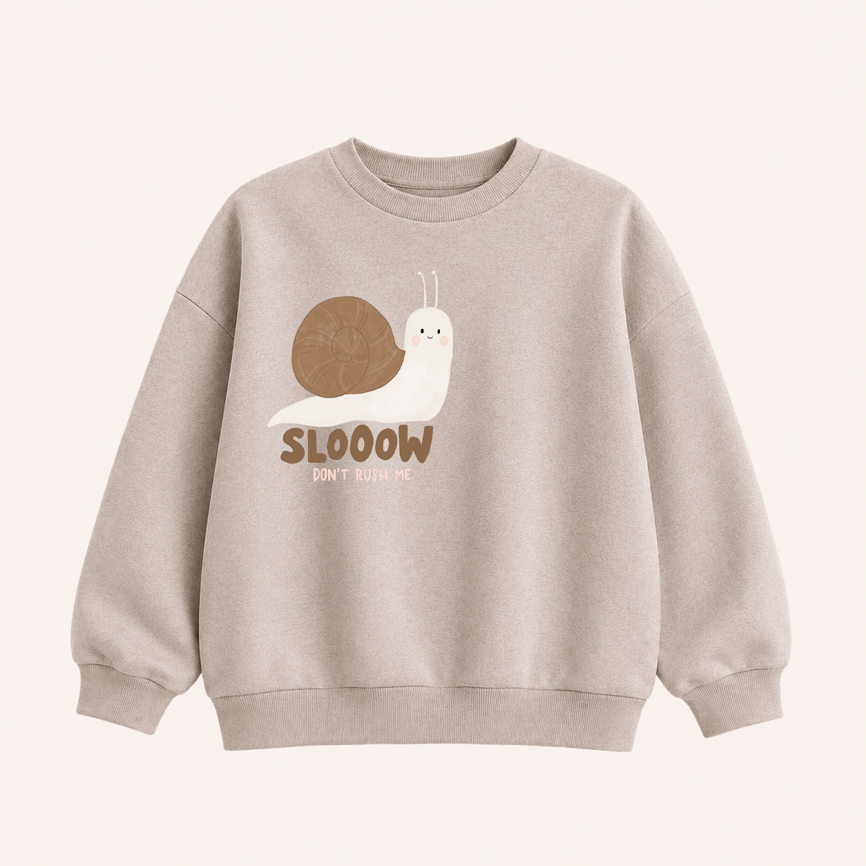 Großes Bügelbild Schnecke SLOW