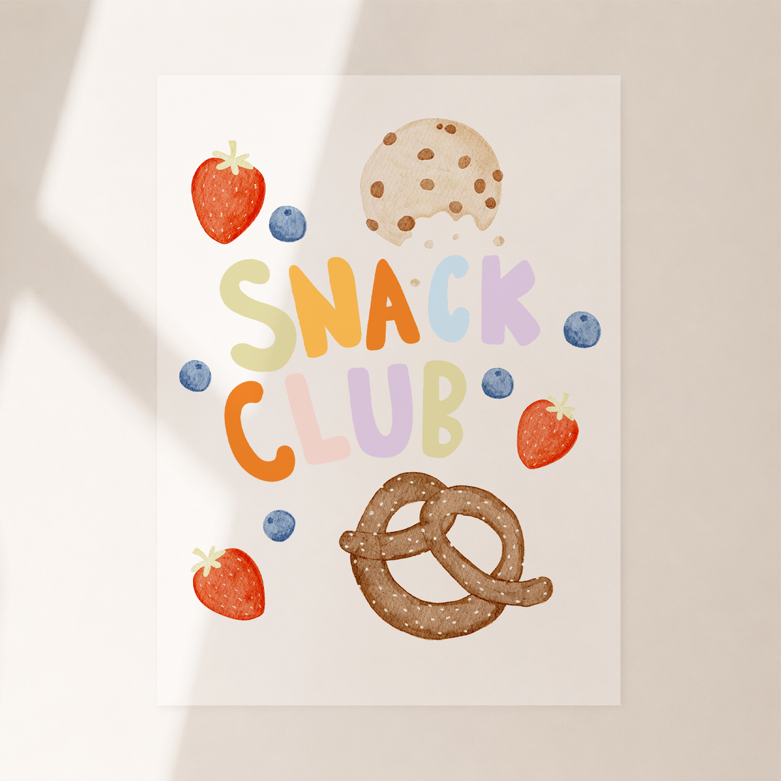 Großes Bügelbild Snack Club