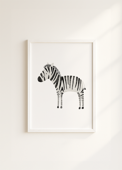 Kinderposter Safaritiere Zebra