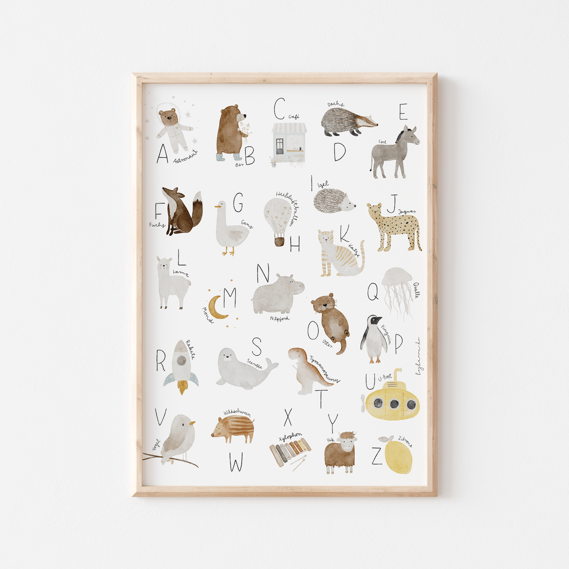 Poster ABC Tiere A2 / A3 / A4