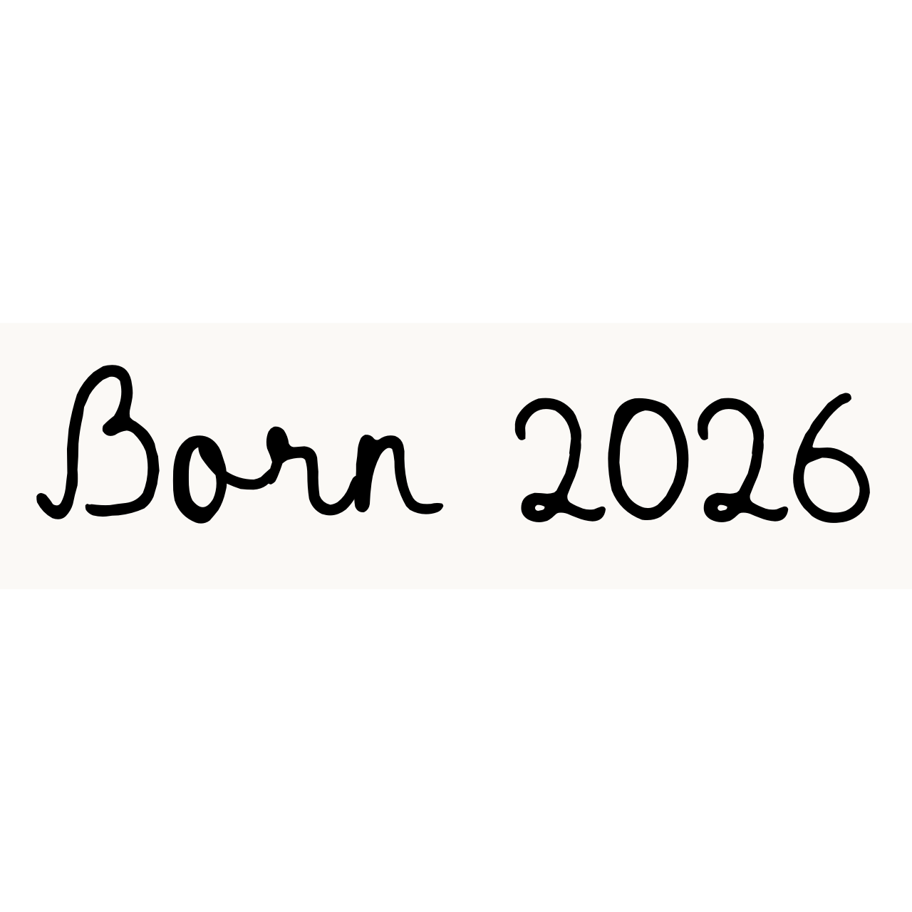 Hej Hanni Bügelbild born 2025 / 2026 schwarz