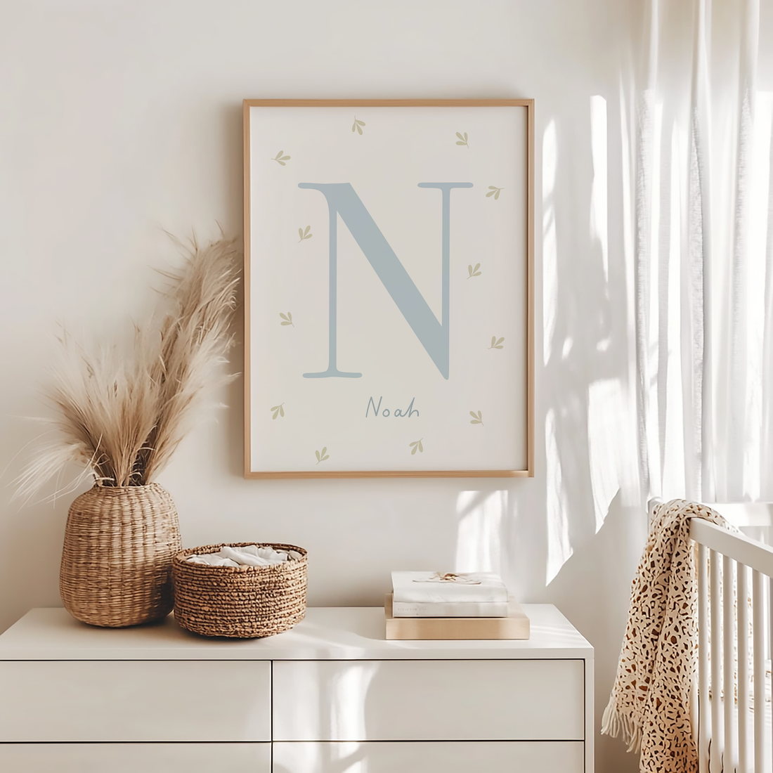 Buchstabenposter hellblau