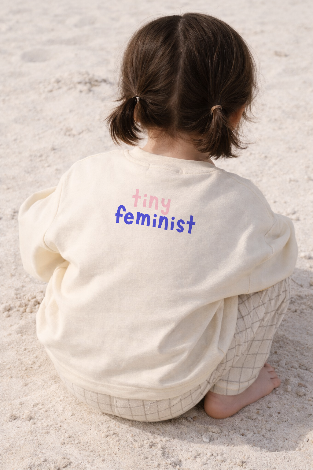 Hej Hanni Bügelbilder tiny feminist blau rosa