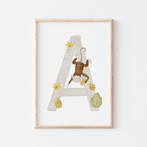 Buchstabenposter bunt A