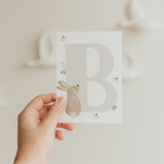 Buchstabenkarte Waldtiere B