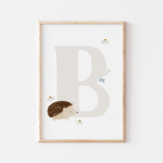 Buchstabenposter Waldtiere B