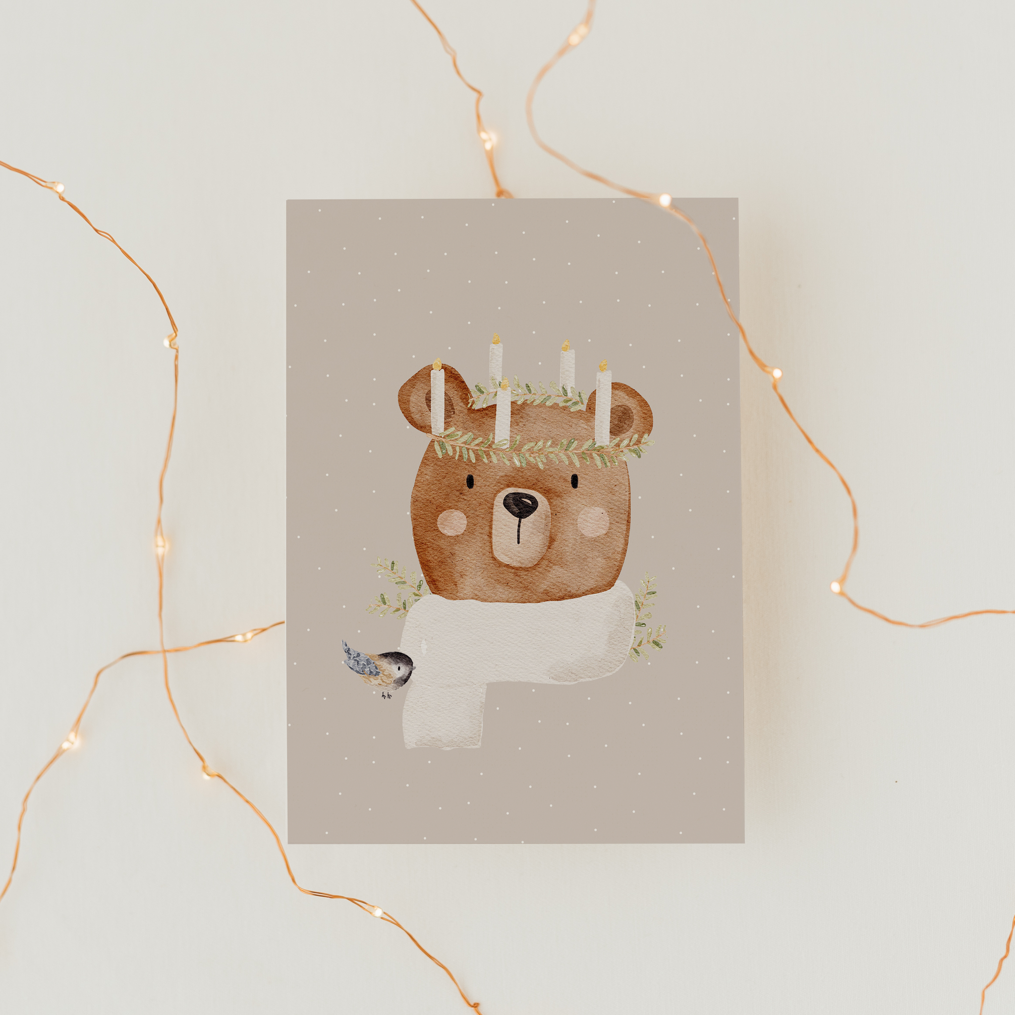 Weihnachtskarte Bär Lucia