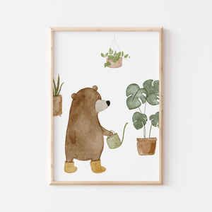 Poster Crazy Plant Bear A4 & A3