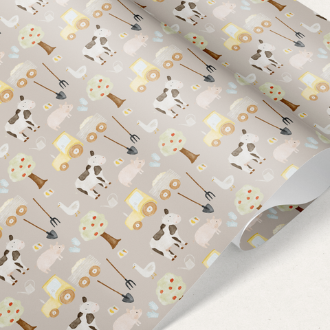 Geschenkpapier Bauernhof