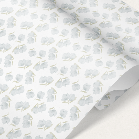 Geschenkpapier Blaue Blumen