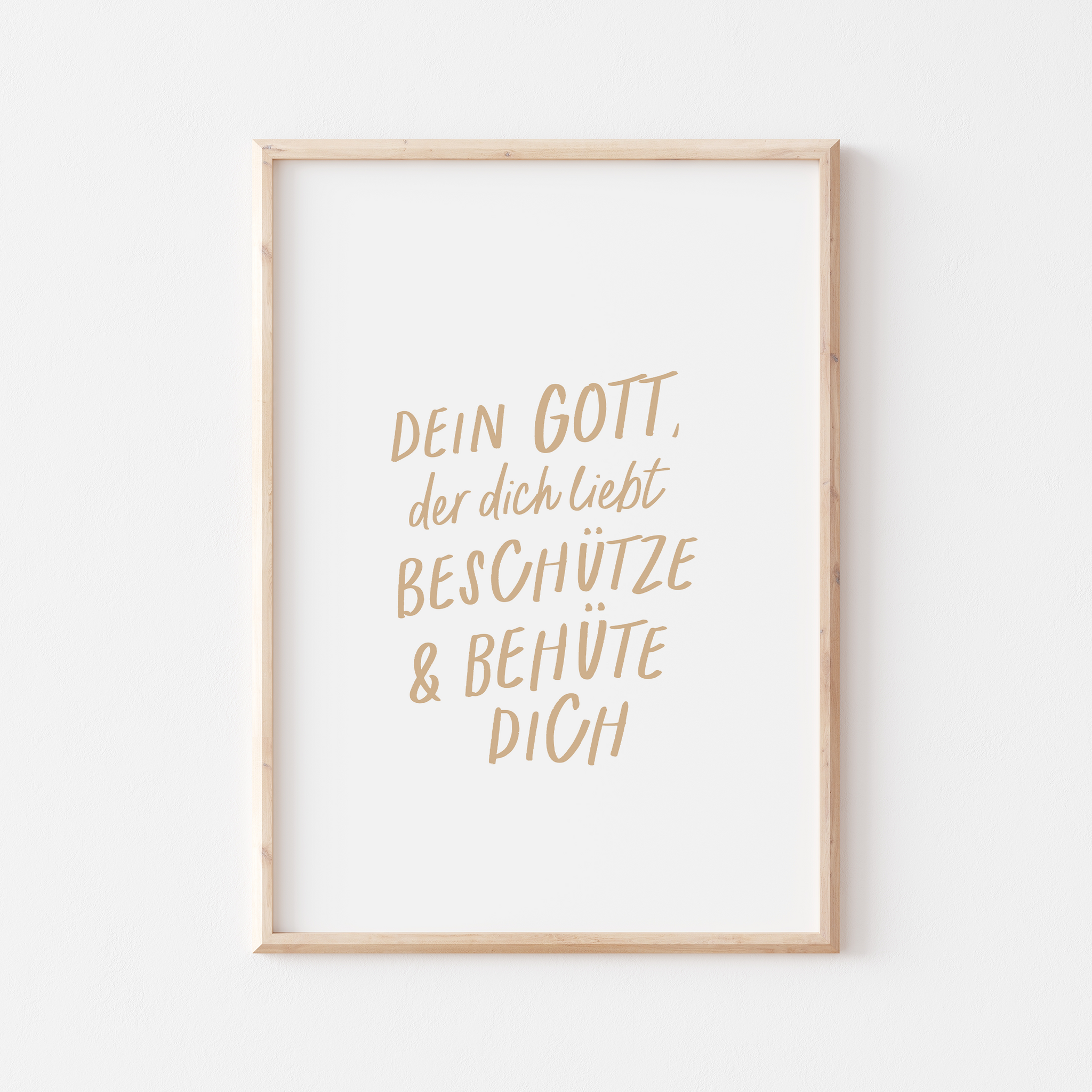 Poster Dein Gott braun A4 & A3