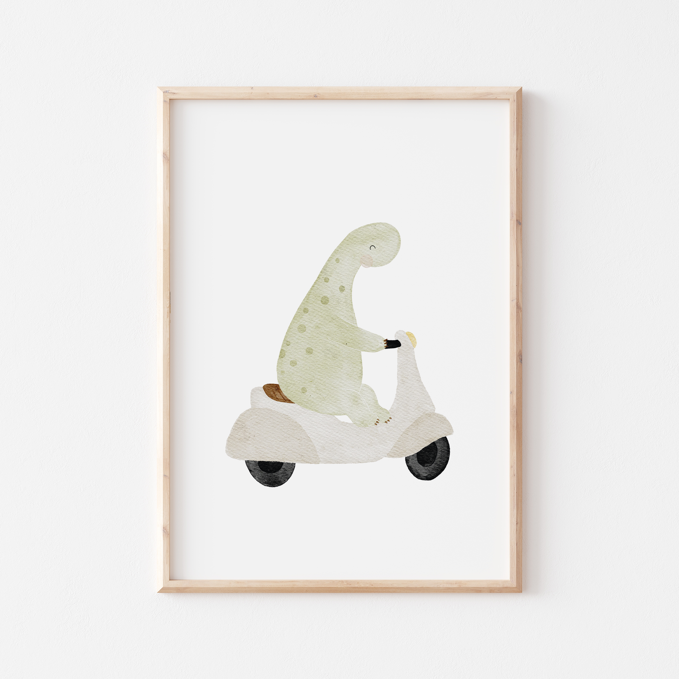 Hej Hanni Poster Dino Moped A4