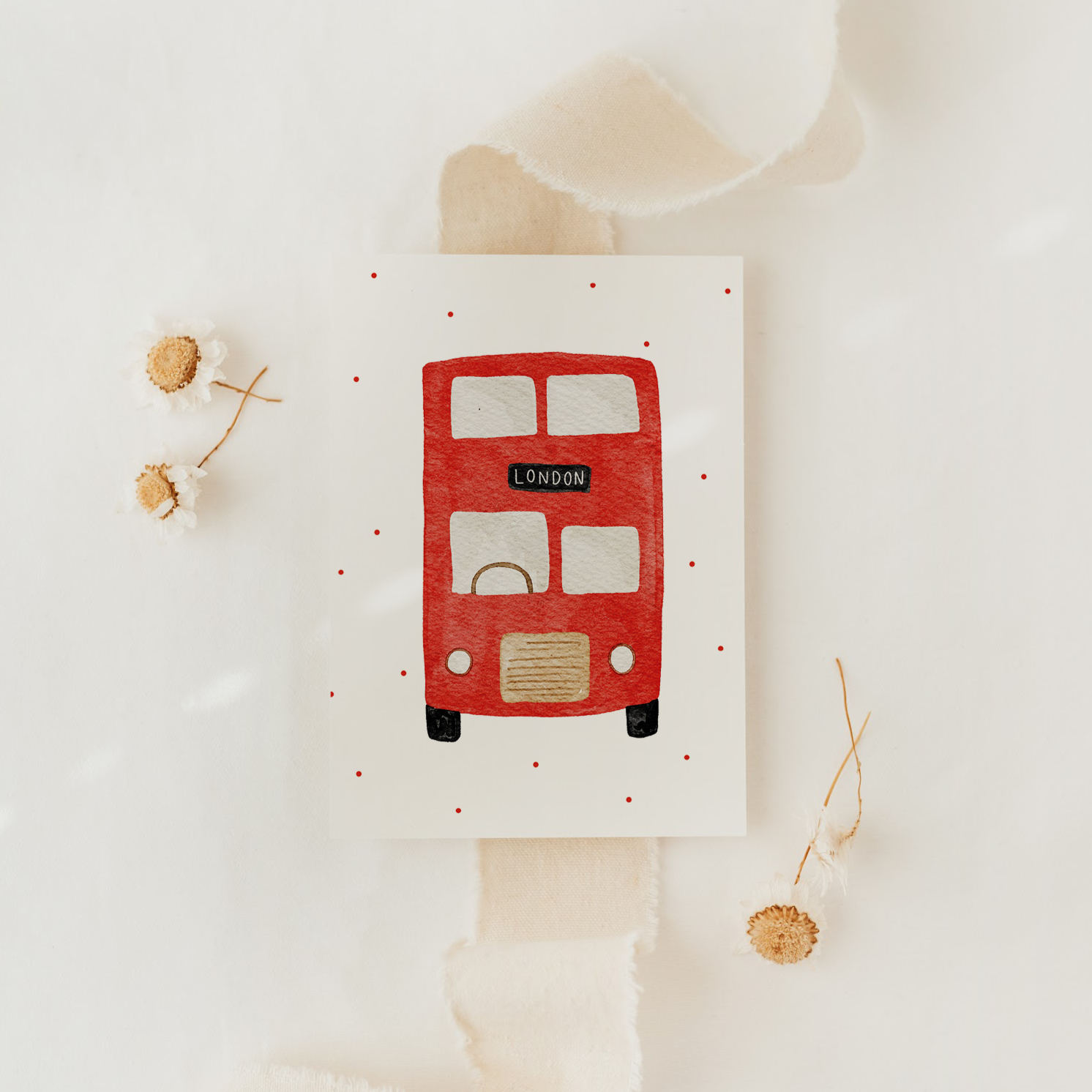 Postkarte Doppeldecker