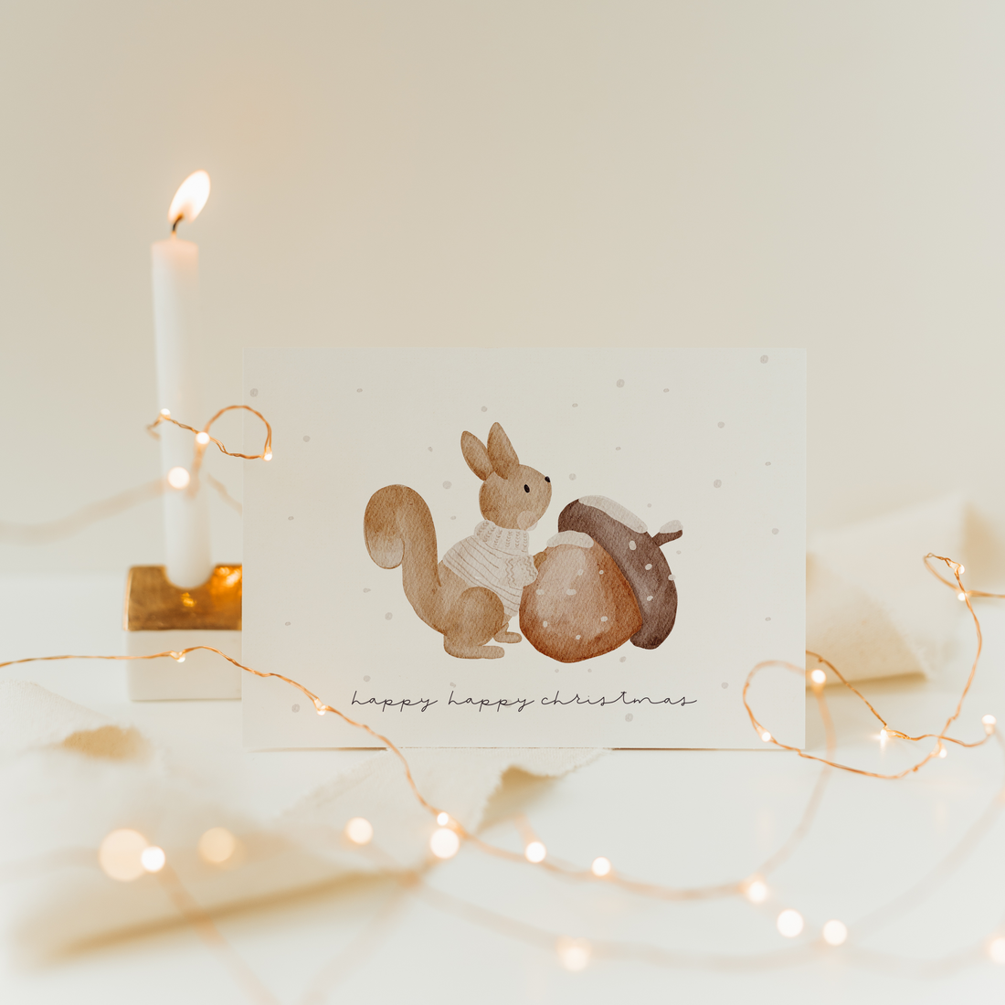Weihnachtskarte Eichhörnchen Pulli
