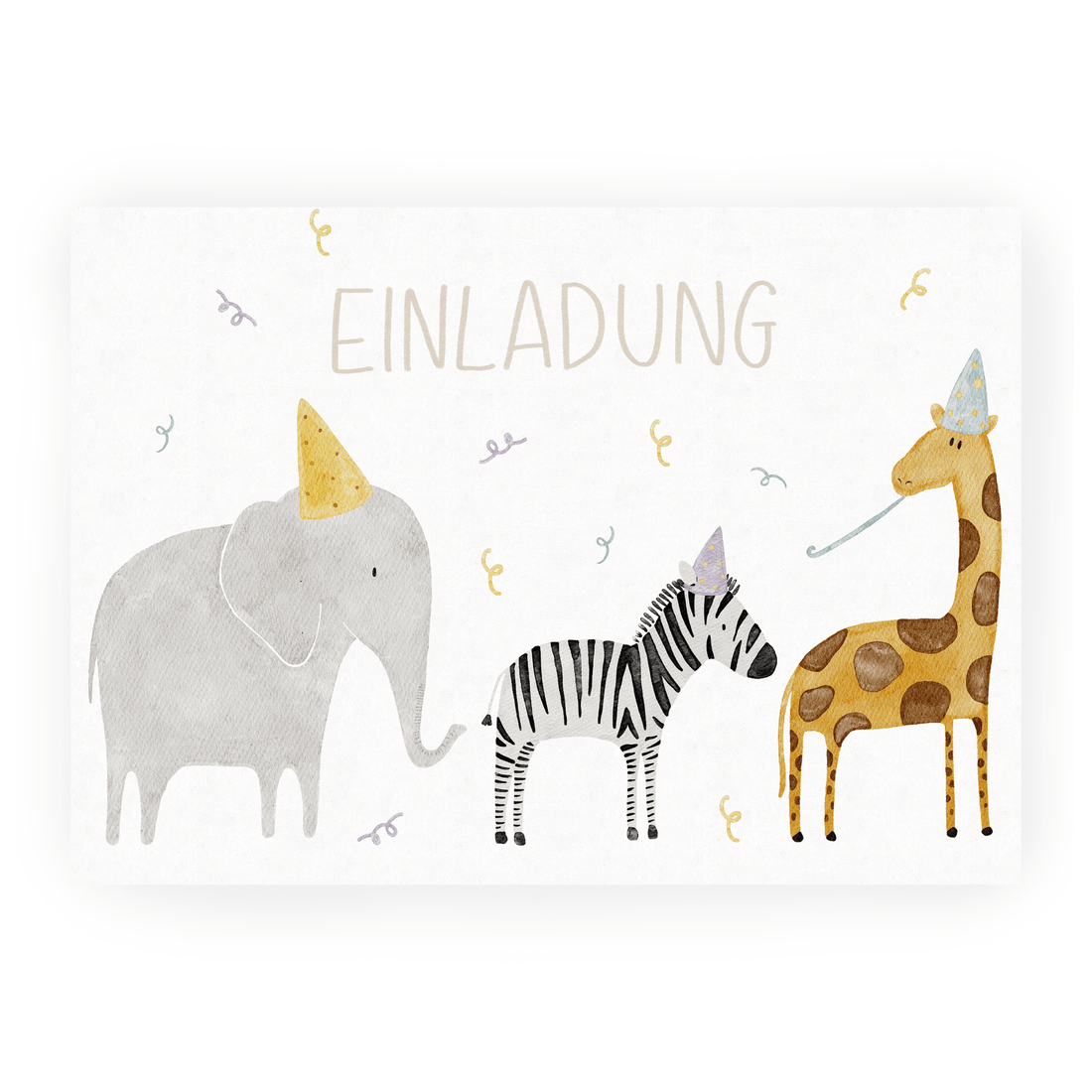 Hej Hanni Geburtstagseinladung Safaritiere