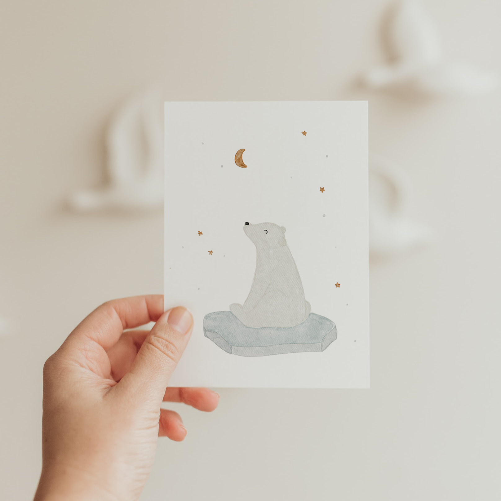 Postkarte Eisbär
