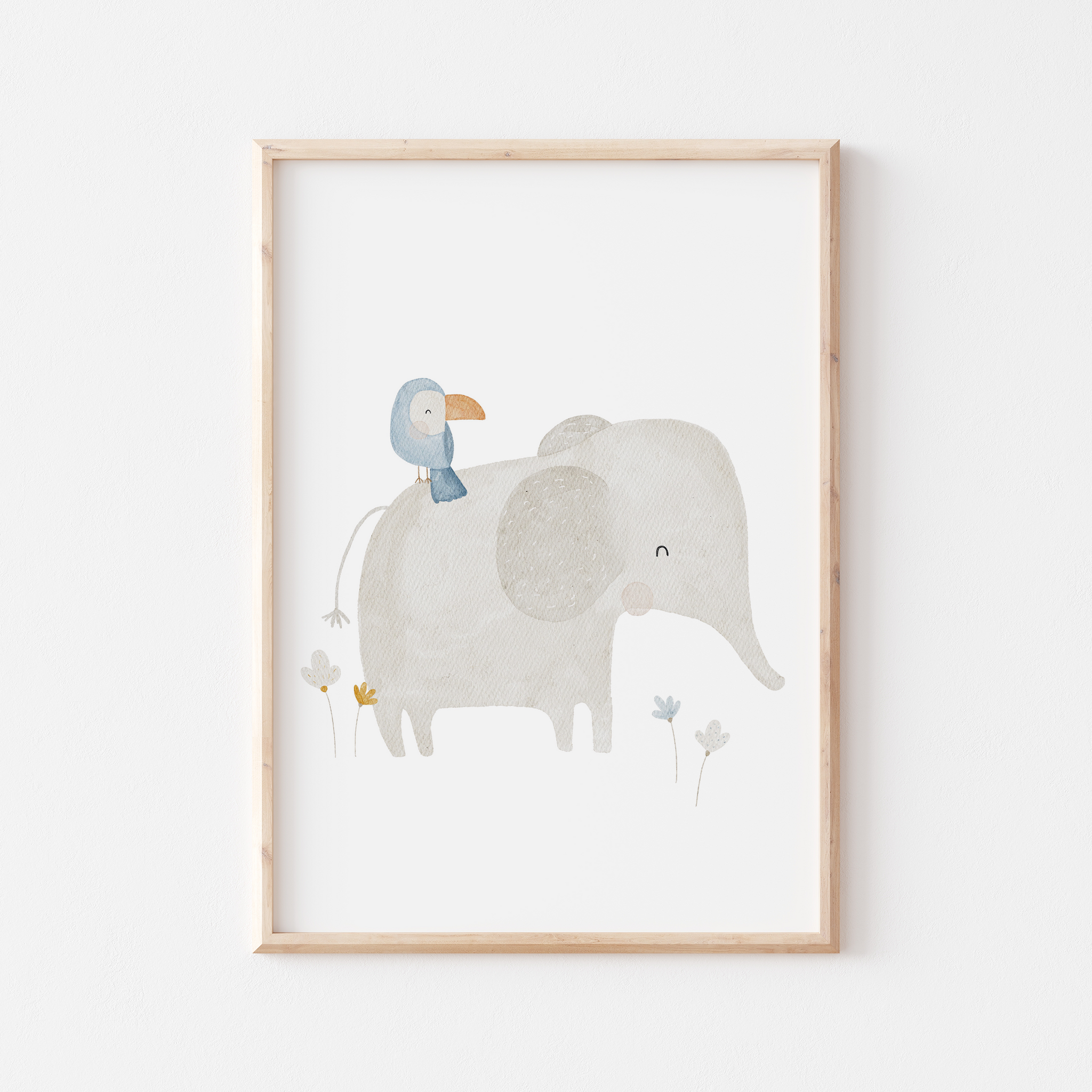 Poster Elefant und Tukan A4 & A3