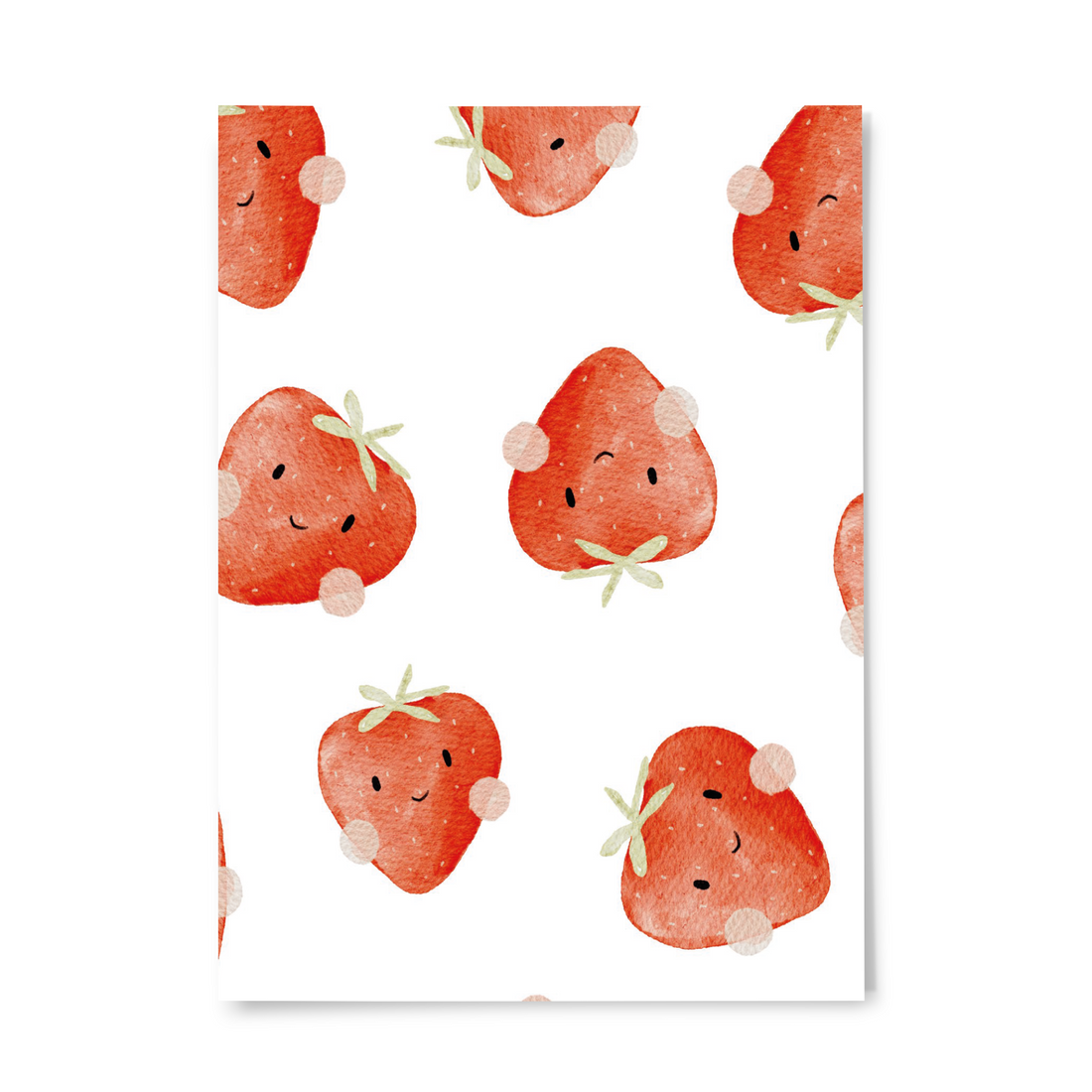 Hej Hanni Postkarte Erdbeeren