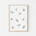 Poster Set Schmetterlinge & Spruch kleines Wunder A4 & A3