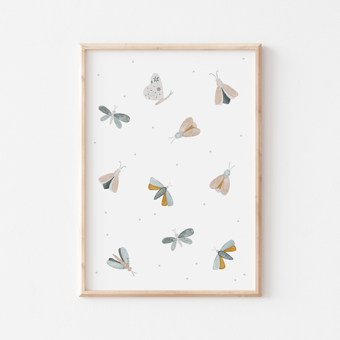 Poster Schmetterlinge A4