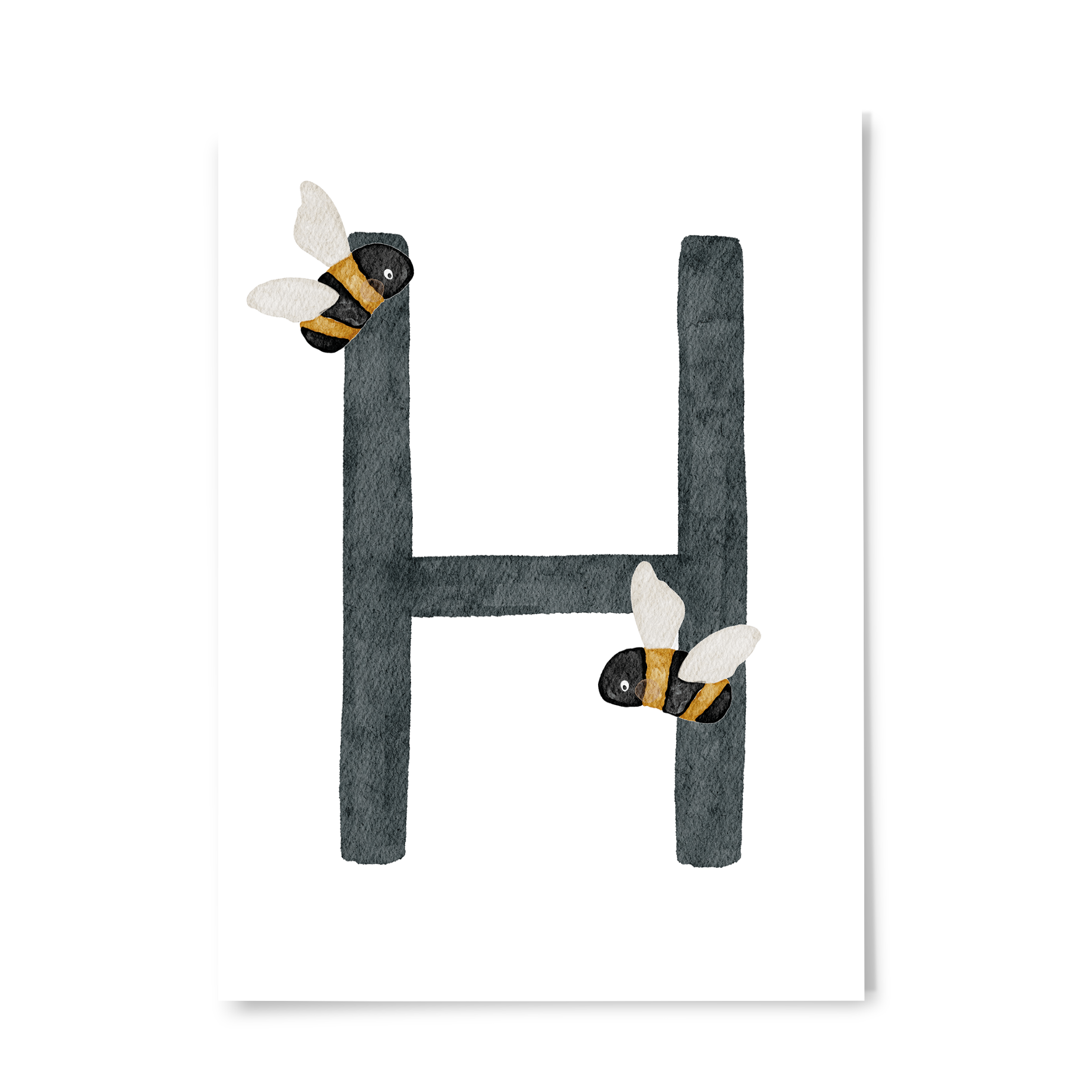 Buchstabenkarte bunt H