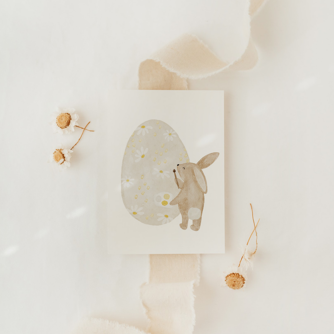 Hej Hanni Postkarte Hase und Ei