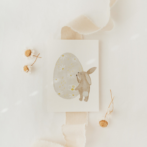 Postkarte Hase und Ei