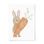 Minikarte Ostern Hase Möhre A7