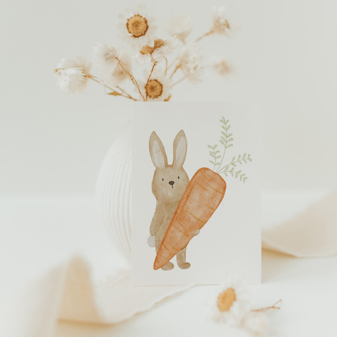 Hej Hanni Minikarte Ostern Hase Möhre A7