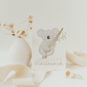 Postkarte Geburtstag Koala