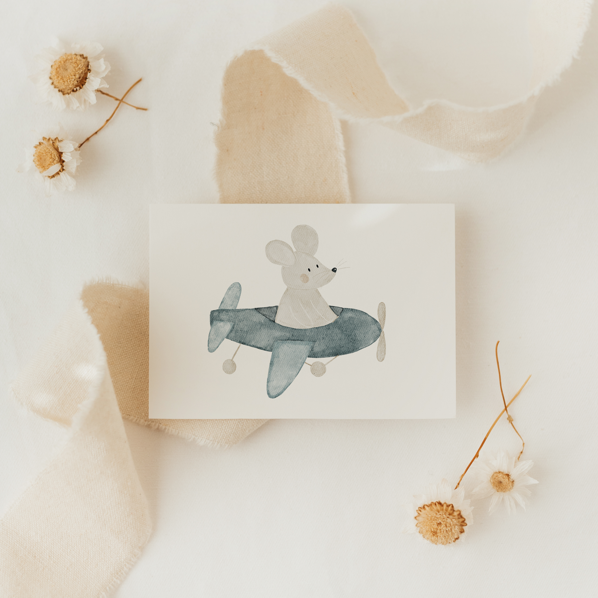 Minikarte Maus Flugzeug A7