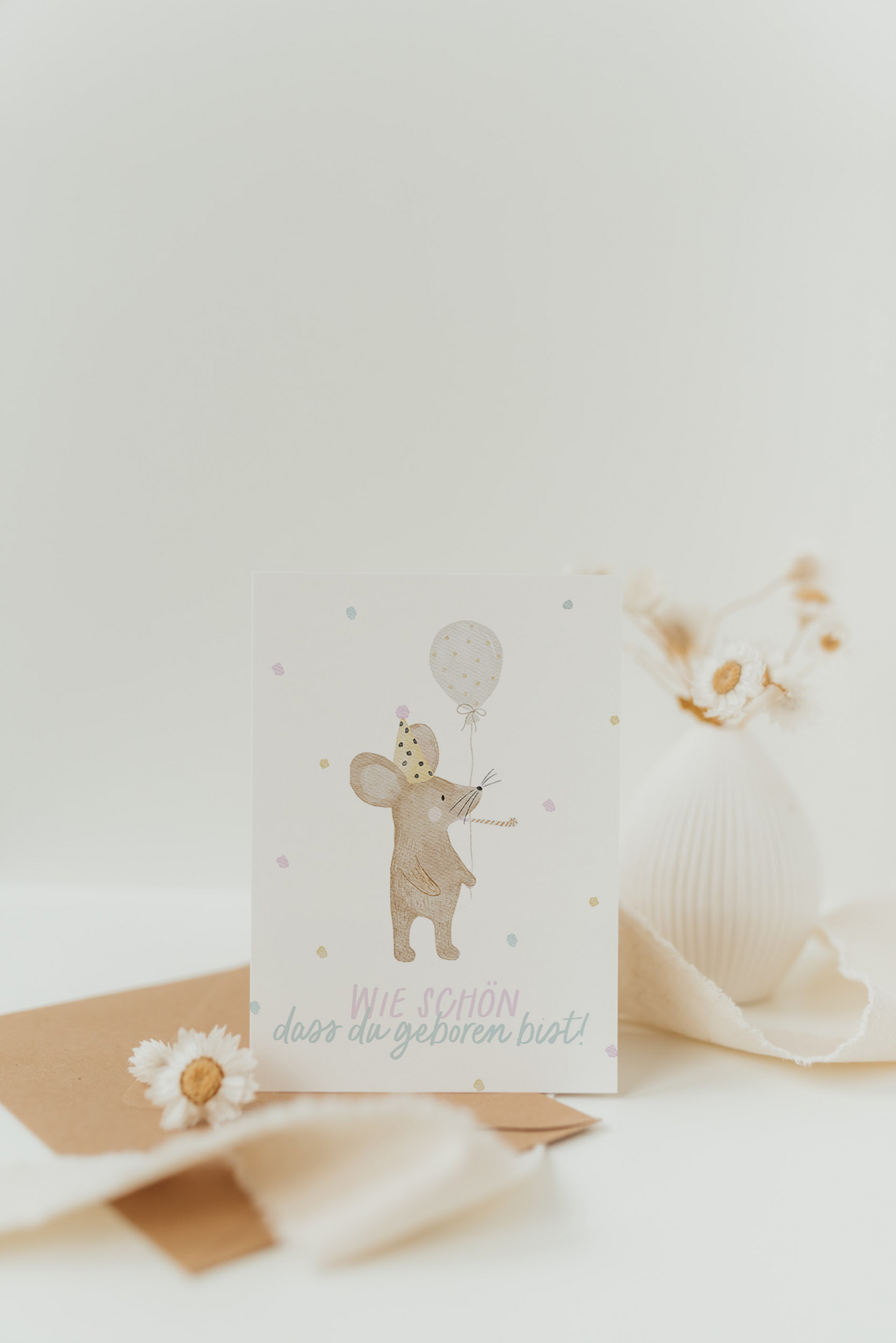 Hej Hanni Postkarte Geburtstag Maus