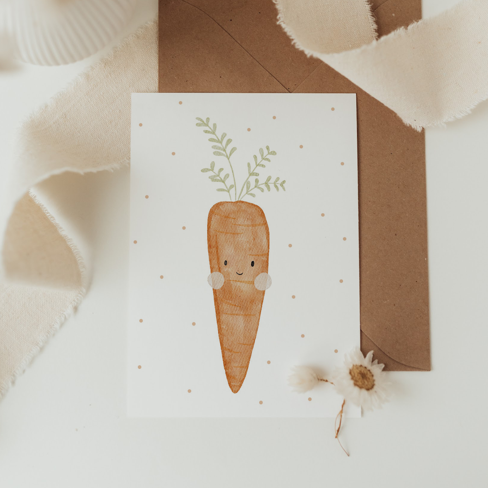 Postkarte Ostern Möhre