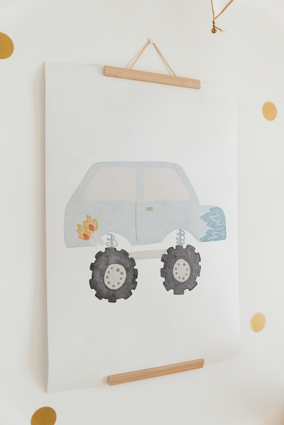 Poster Monstertruck blau A4