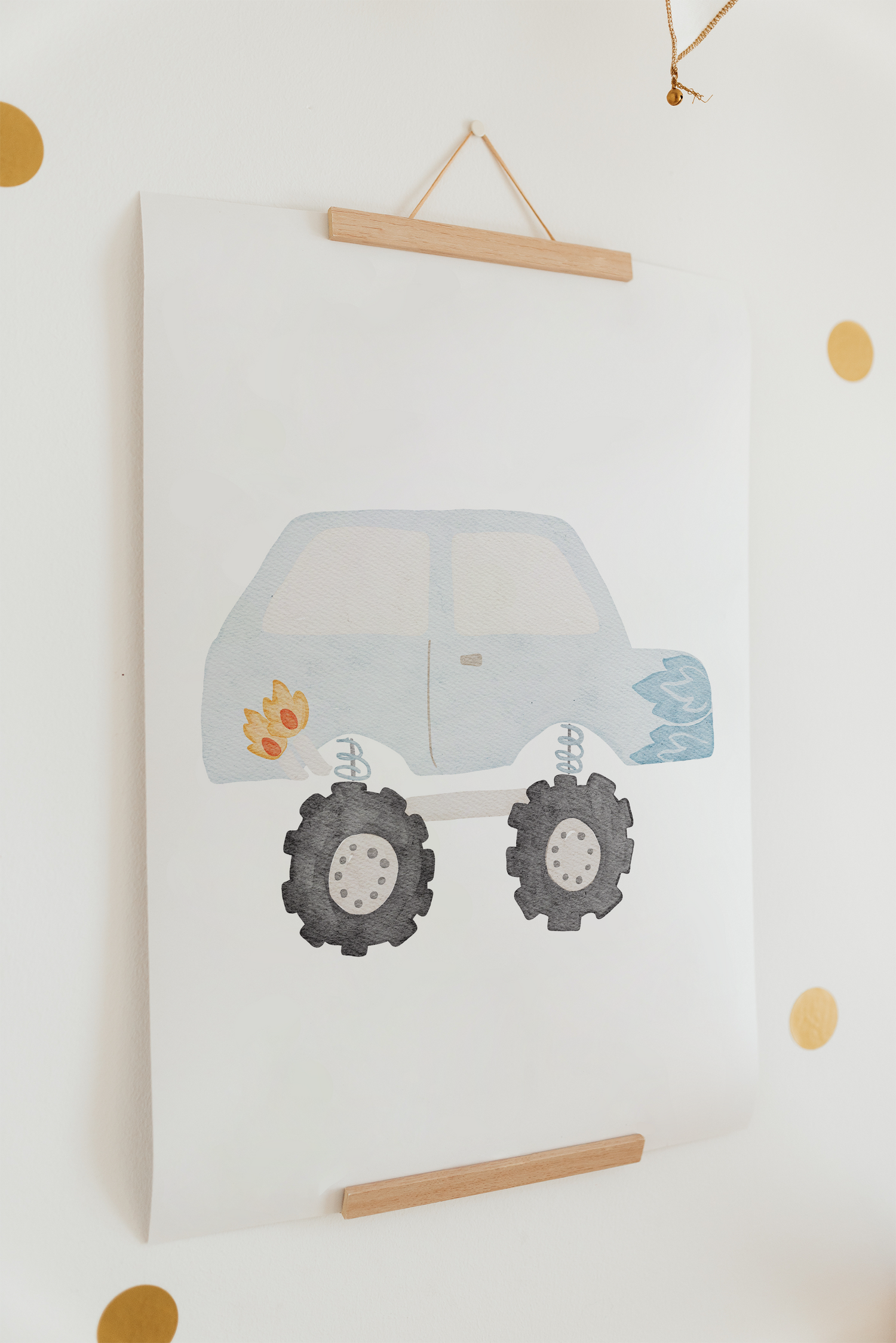 Hej Hanni Poster Monstertruck blau A4