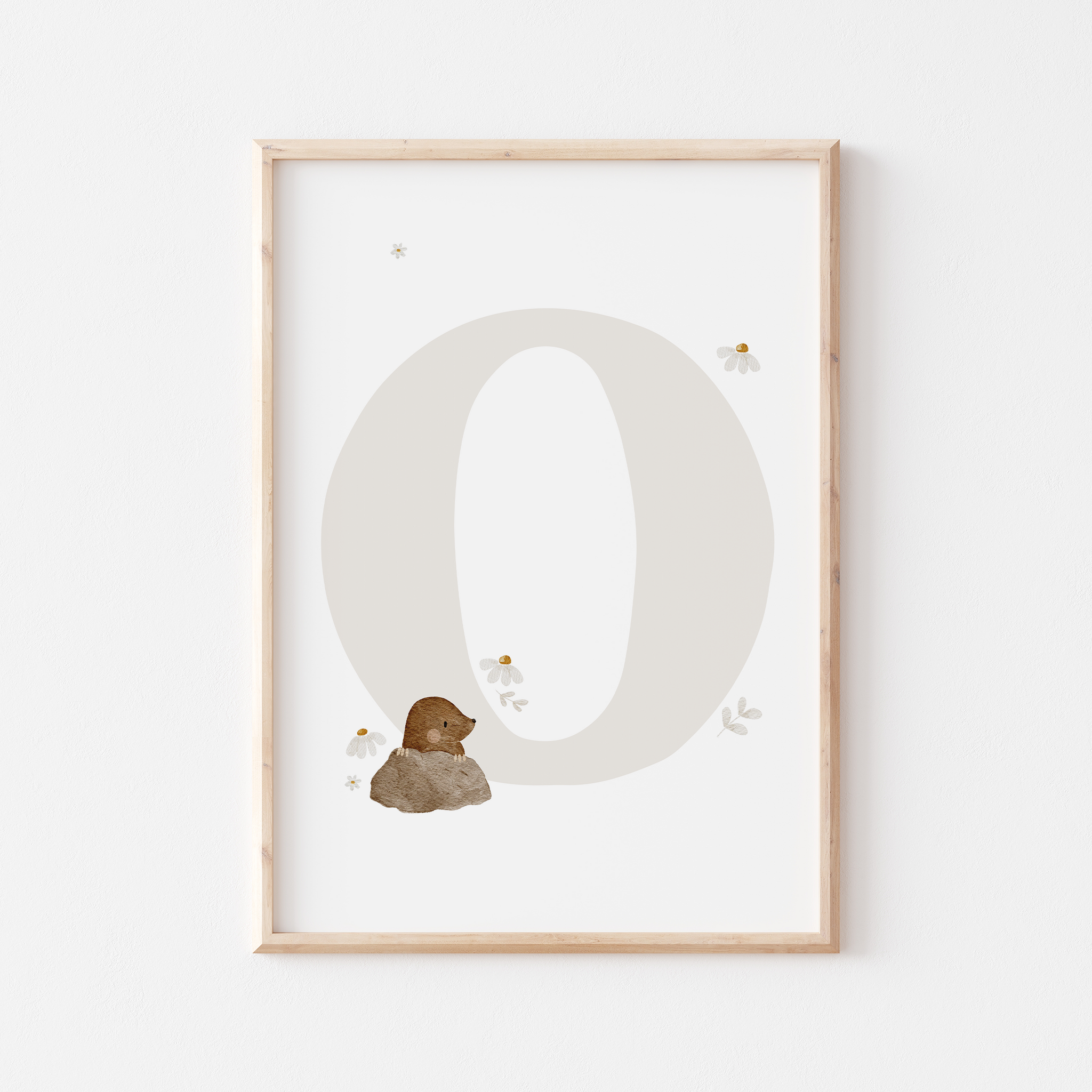 Buchstabenposter Waldtiere O