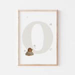 Buchstabenposter Waldtiere O