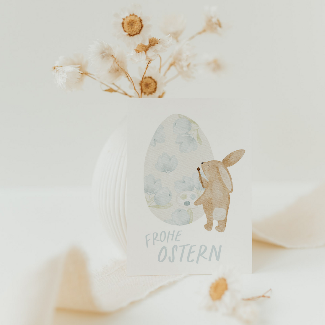 Hej Hanni Minikarte Ostern Hase Ei frohe Ostern A7
