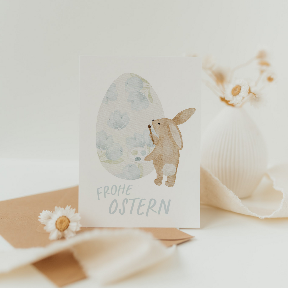 Hej Hanni Postkarte Ostern Hase Osterei Frohe Ostern